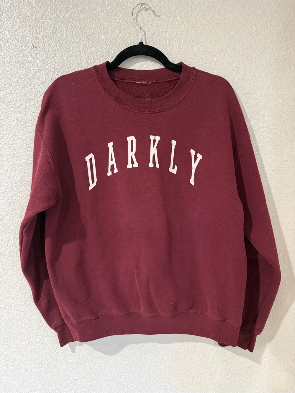 Darkly Apparel Maroon Crewneck Sweatshirt